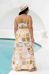 Lissa Maxi Dress - Floral Tile Print - The Self Styler