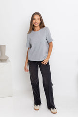 Lakey Relaxed-Fit Top - Grey - The Self Styler