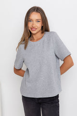 Lakey Relaxed-Fit Top - Grey - The Self Styler