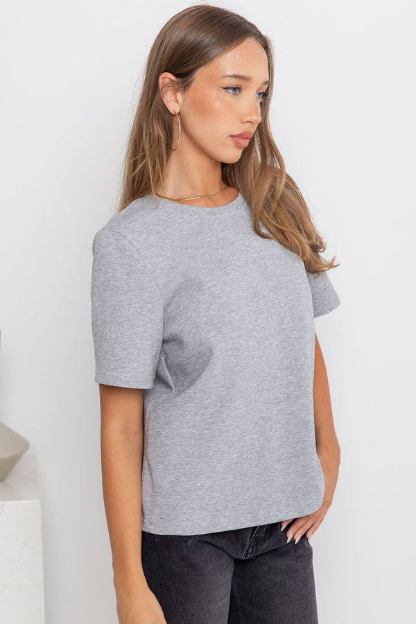 Lakey Relaxed-Fit Top - Grey