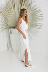 Caprise Maxi Skirt - White - The Self Styler