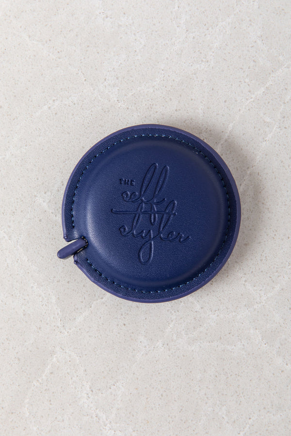 The Self Styler Retractable Measuring Tape - Faux Leather - Navy - The Self Styler