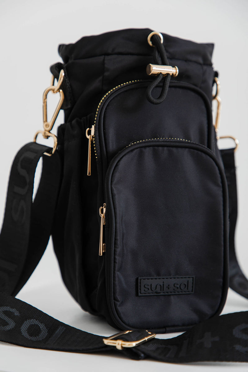 Noah Water Bottle Bag - Black - Suni and Sol - The Self Styler