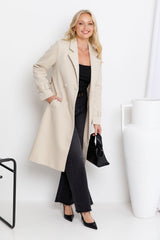 May Double Breasted Coat - Almond Cream - The Self Styler