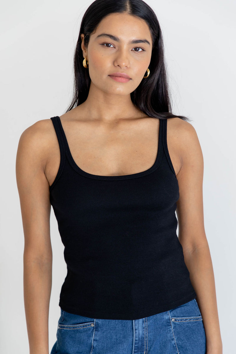 Harley Ribbed Tank Top - Black - The Self Styler