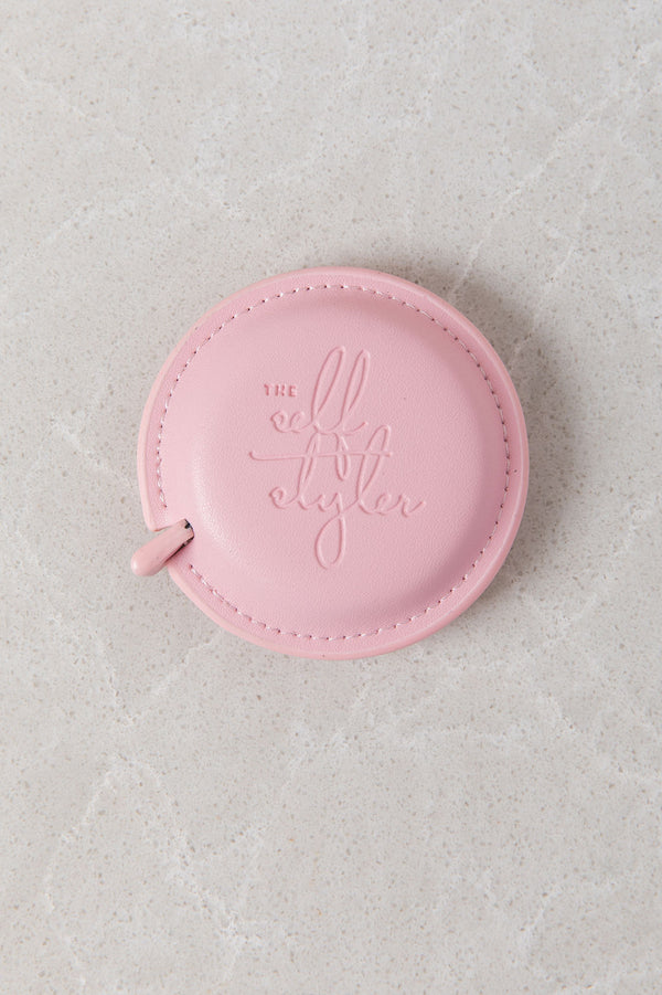 The Self Styler Retractable Measuring Tape - Faux Leather - Lolly Pink