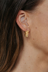 Rhodes Hoop Earrings - Gold - The Self Styler