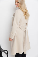 May Double Breasted Coat - Almond Cream - The Self Styler