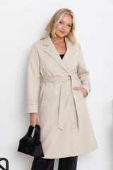 May Double Breasted Coat - Almond Cream - The Self Styler