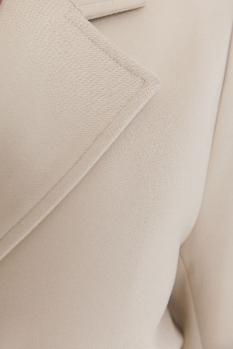 May Double Breasted Coat - Almond Cream - The Self Styler