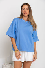 Koah Boxy-Fit Tee - Blue - The Self Styler