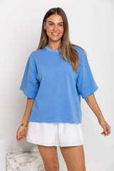 Koah Boxy-Fit Tee - Blue - The Self Styler
