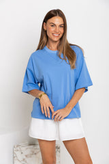 Koah Boxy-Fit Tee - Blue - The Self Styler