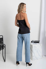 Harvee Strapless Top - Black - The Self Styler