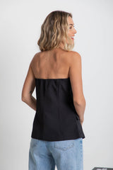 Harvee Strapless Top - Black - The Self Styler