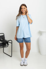 Myles Relaxed-Fit Tee - Blue - The Self Styler
