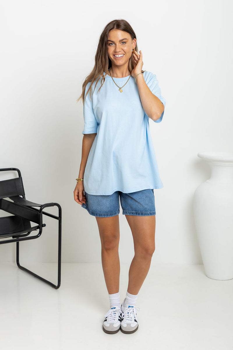 Myles Relaxed-Fit Tee - Blue - The Self Styler