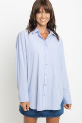 Aston Cotton Shirt - Chalk Blue - The Self Styler