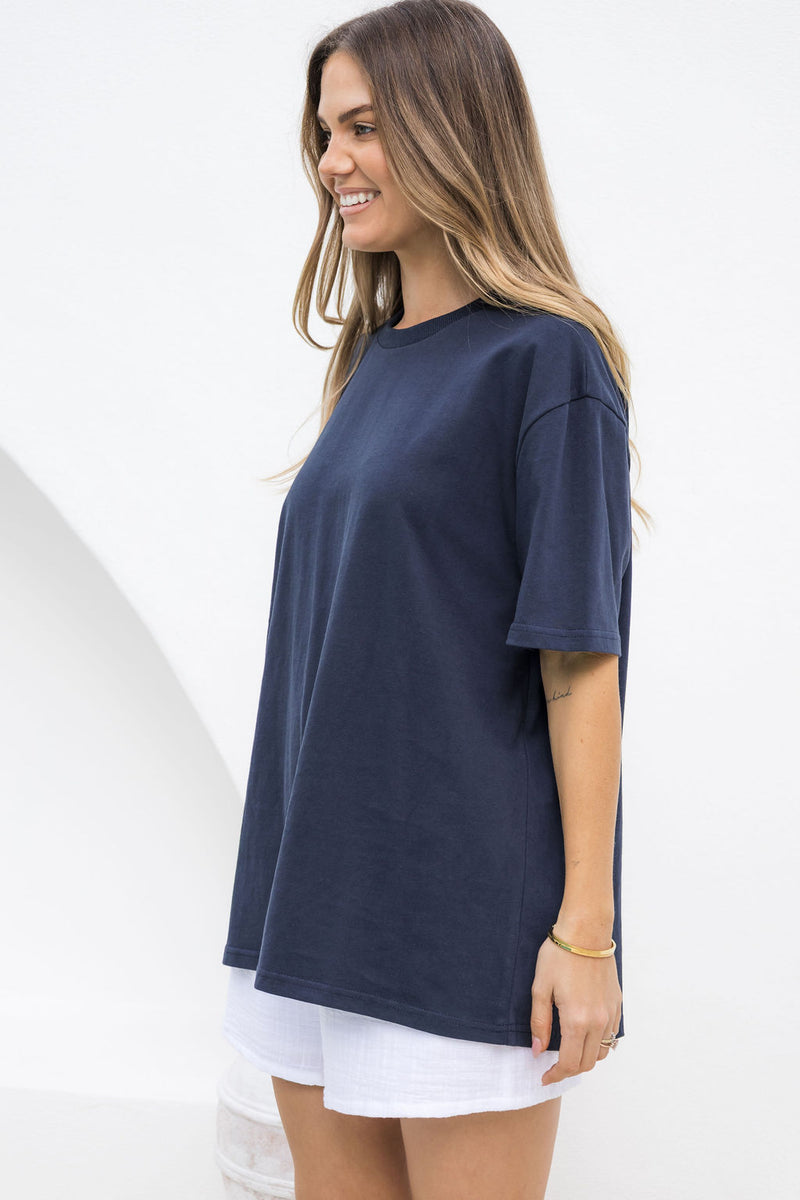 Sonny Relaxed-Fit Tee - Dark Navy - The Self Styler