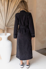 Milan Denim Maxi Dress - Black - The Self Styler