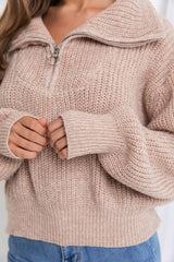 Paige Knit Top - Blush Marle - The Self Styler