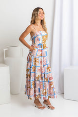 Sable Maxi Dress - Tile Print - The Self Styler