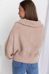 Paige Knit Top - Blush Marle - The Self Styler