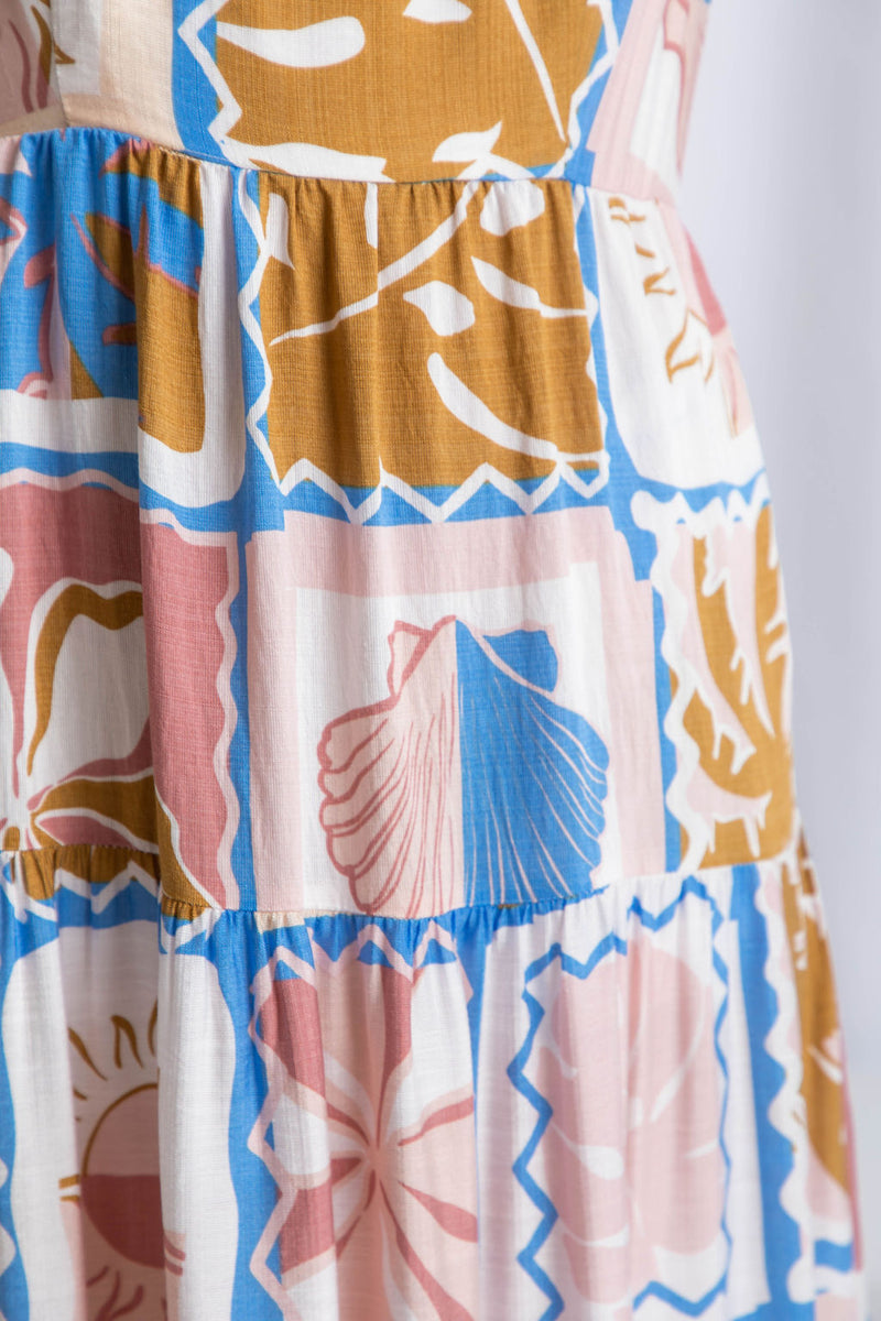 Sable Maxi Dress - Tile Print - The Self Styler