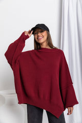 Dulcie Knit Top - Burgundy - The Self Styler