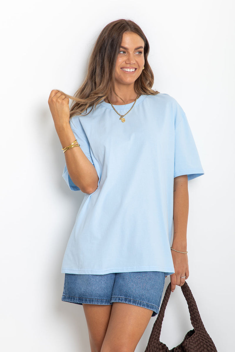 Myles Relaxed-Fit Tee - Blue - The Self Styler