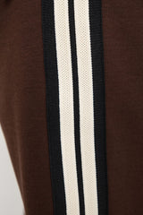 Ryder Jogger Stripe Pant - Chocolate - The Self Styler