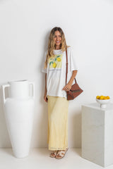 Florence Crochet Midi Skirt - Yellow - The Self Styler