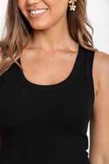 Leni Scoop Tank - Black - The Self Styler