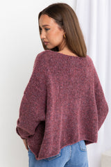 Tilly Knit Top - Wine - The Self Styler