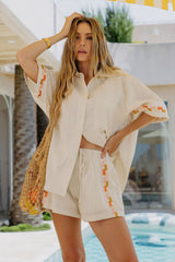 Pia Linen Shirt - Sand - The Self Styler