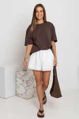 Sonny Relaxed-Fit Tee - Choc Brown - The Self Styler