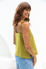 Luka Cami Top - Matcha Green - The Self Styler