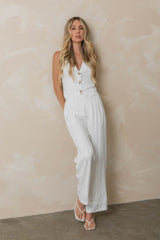 Erin Wide-Leg Pants - Pinstripe - The Self Styler
