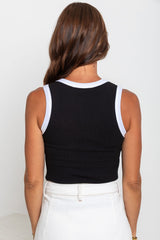 Hudson Contrast Tank - Black and White - The Self Styler