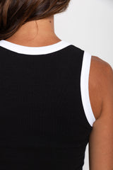 Hudson Contrast Tank - Black and White - The Self Styler