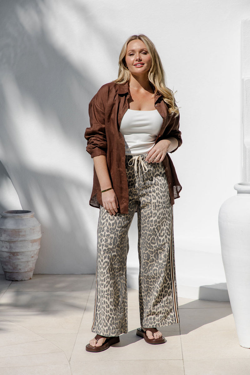 Archie Relaxed-Fit Linen Shirt - Chocolate - The Self Styler