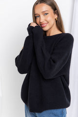 Jolie Knit Top - Black - The Self Styler