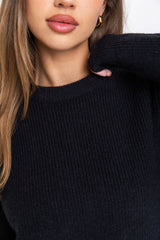 Jolie Knit Top - Black - The Self Styler