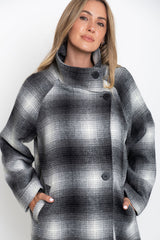 Carter Longline Coat  - Black and White - The Self Styler