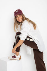Ryder Jogger Stripe Pant - Chocolate - The Self Styler