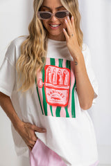 Rylee Relaxed-Fit Graphic Tee - Sardines Print - The Self Styler