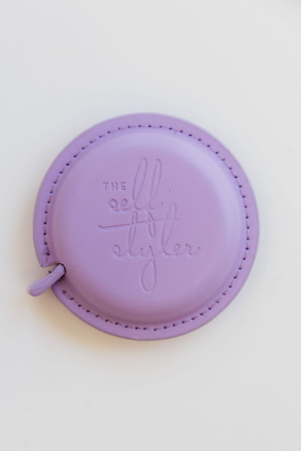 The Self Styler Retractable Measuring Tape - Faux Leather - Lavender - The Self Styler
