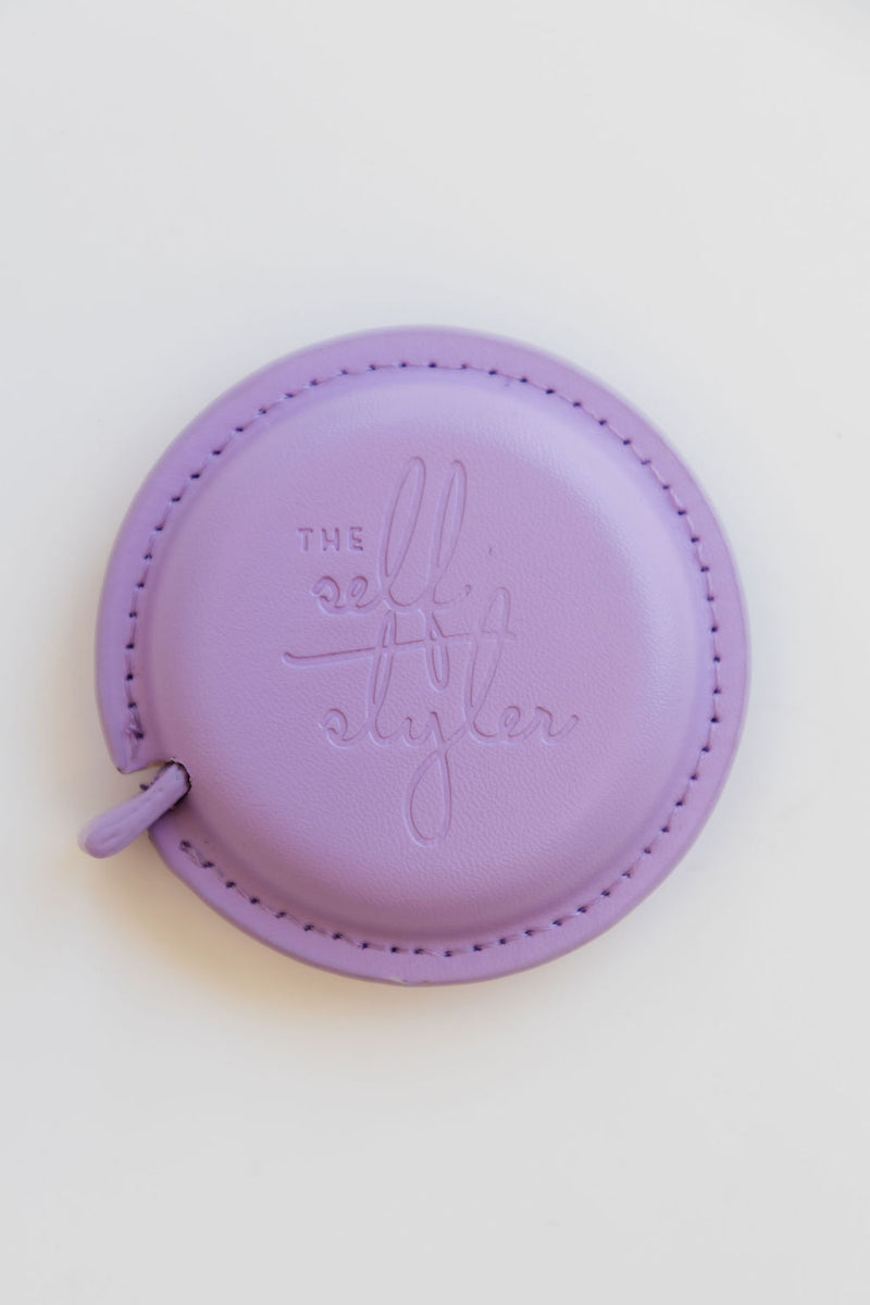 The Self Styler Retractable Measuring Tape - Faux Leather - Lavender - The Self Styler