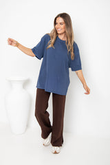 Sonny Relaxed-Fit Tee - Denim Blue - The Self Styler