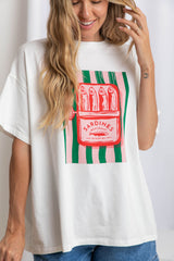 Rylee Relaxed-Fit Graphic Tee - Sardines Print - The Self Styler